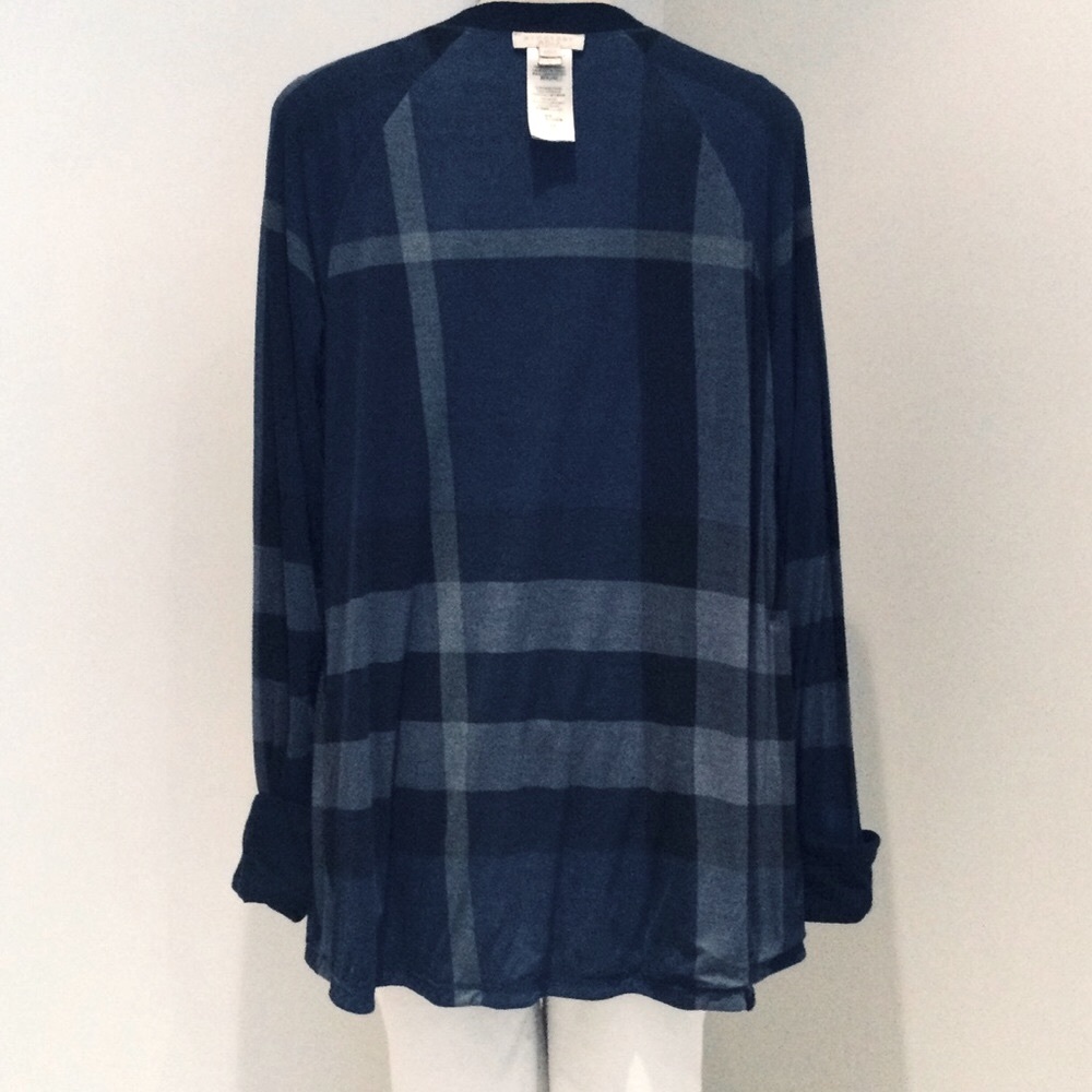 BURBERRY BRIT DRAPE FRONT REVERSIBLE CARDIGAN - Picture 4 of 8